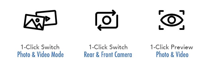 You can even preview your photos and videos with just 1 click!